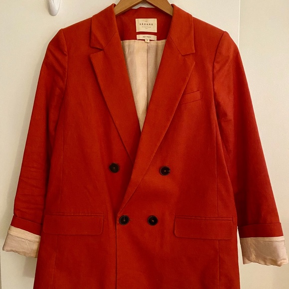 Sezane Jackets & Blazers - Sezane Christie Blazer 38 (US 6) Red